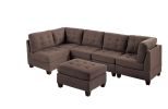 Living Room Furniture Tufted Armless Chair Black Coffee