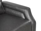 Push Back Reclining Chair Transitional Style Grey Color