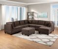 Living Room Furniture Tufted Armless Chair Black Coffee