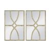 Distressed Rectangular Wooden Wall Mirror