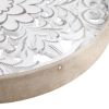 Distressed White Floral Carved Wood Wall Decor Set