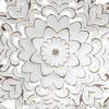 Distressed White Floral Carved Wood Wall Decor Set
