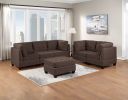 Living Room Furniture Tufted Armless Chair Black Coffee