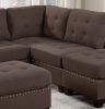 Living Room Furniture Tufted Armless Chair Black Coffee