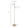 Modern Two-Glass-Shade Floor Lamp