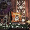 La Perm Cat In Fall Leaves Throw Pillow Machine Washable
