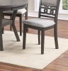 Dining Room Furniture Grey Finish Set Of 2 Side Chairs
