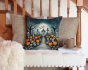 Calaveras Sugar Skulls Spooky Halloween Throw Pillow 2437