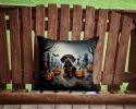 Dachshund Spooky Halloween Throw Pillow Machine Washable 2529