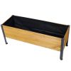 Wood Rectangular Garden Planter Box Raised Bed