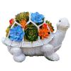 Outdoor Solar Led Turtle Light Succulents Planter Stand Gard