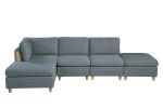 Living Room Furniture Armless Chair Steel Color Dorris