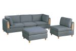 Living Room Furniture Armless Chair Steel Color Dorris