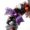 Halloween Witch Wreath Pumpkin Door Decorations Artificial P
