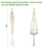 2Pcs Plant Hanger Flowerpot Net Bag 40In Cotton Rope Plant