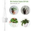 2Pcs Plant Hanger Flowerpot Net Bag 40In Cotton Rope Plant