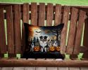 Australian Shepherd Spooky Halloween Throw Pillow Machine 2354