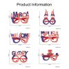 Joymemo 6Pcs Independence Day Glasses Set American National