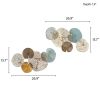 Multi-Colored Lily Pad Metal Wall Decor Set