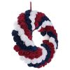 Independence Day Wreath Artificial Blue White Red Flower