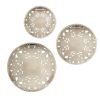 Distressed White Floral Carved Wood Wall Decor Set