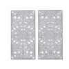 Distressed Carved Wood Wall Decor Set