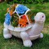 Outdoor Solar Led Turtle Light Succulents Planter Stand Gard