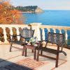 3-Piece Outdoor Wooden Rattan Patio Set