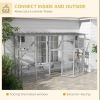 Wooden Outdoor Cat House Catio Playground Cat Window Box Out