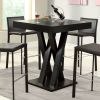 Modern 40-Inch High Square Dining Table In Dark Cappuccino