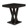 Modern 40-Inch High Square Dining Table In Dark Cappuccino
