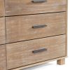 Modern Farmhouse Solid Wood 6 Drawer Double Dresser In Rusti