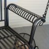 Wrought Iron Outdoor Patio 4-Ft Porch Swing In Black