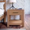 Farmhouse Traditional Pine Wood 1-Drawer Nightstand Bedside