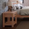 Farmhouse Traditional Pine Wood 1-Drawer Nightstand Bedside