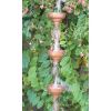 Hammered Copper Rain Chain - Funnel Cup Downspout