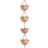 Lotus Flower Copper Rain Chain - Decorative Gutter Downspout
