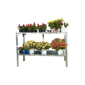 Galvanized Steel Potting Bench - Greenhouse Garden Shelf