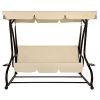 Outdoor 3-Seat Canopy Swing with Cushions - Patio