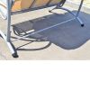 Sturdy 3-Person Outdoor Patio Porch Canopy Swing In Sand
