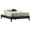 Full Size Contemporary Platform Bed In Grey Black Wood