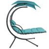 Teal Single Person Sturdy Modern Chaise Lounger Hammock