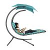 Teal Single Person Sturdy Modern Chaise Lounger Hammock