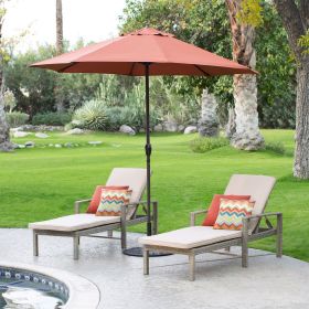 9-Ft Patio Umbrella In Terracotta With Metal Pole And Tilt