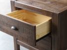 Farmhouse Style Solid Pine Wood 2-Drawer Nightstand Bedside