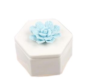Ceramic Decoration Storage Box Rhombus-Shaped Jewelry Box; B