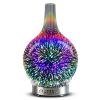 3D Fireworks Glass Vase Humidifier With 7 Color Led Night