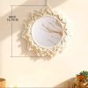 1Pc Boho Macrame Round Mirror - Woven Wall Hanging For