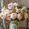 1Pc Realistic Peony Silk Flowers For Home Decor And