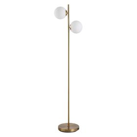 Homcom Decorative Floor Lamp With 2 Glass Shades Modern | Ho 8171